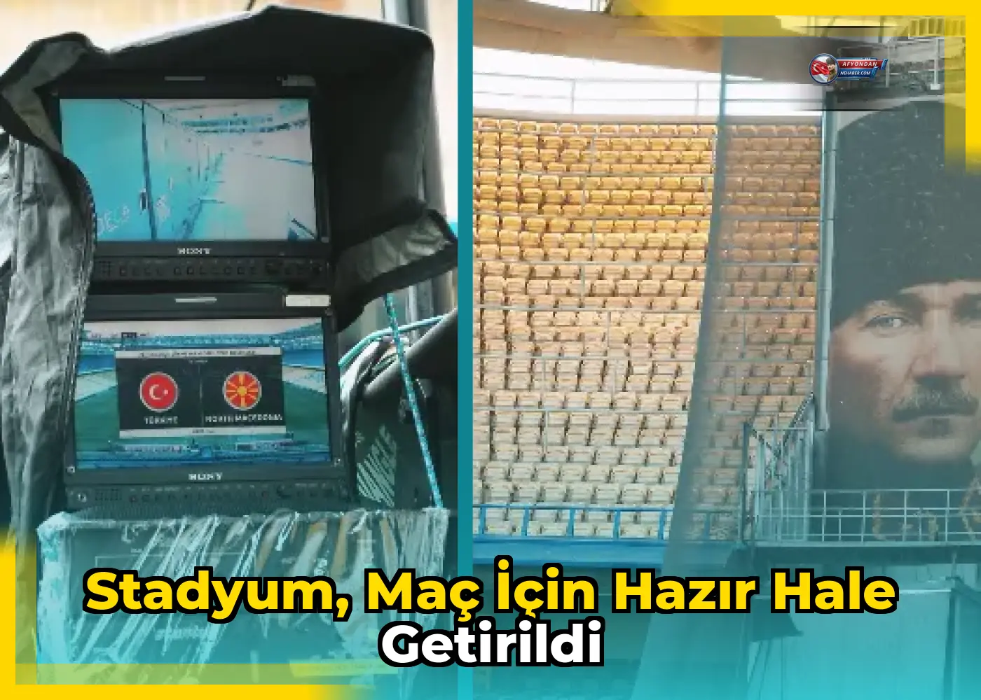 Stadyum, maç için hazır hale getirildi