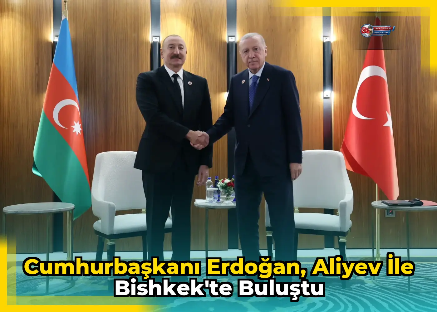 Cumhurbaşkanı Erdoğan, Aliyev ile Bishkek'te buluştu