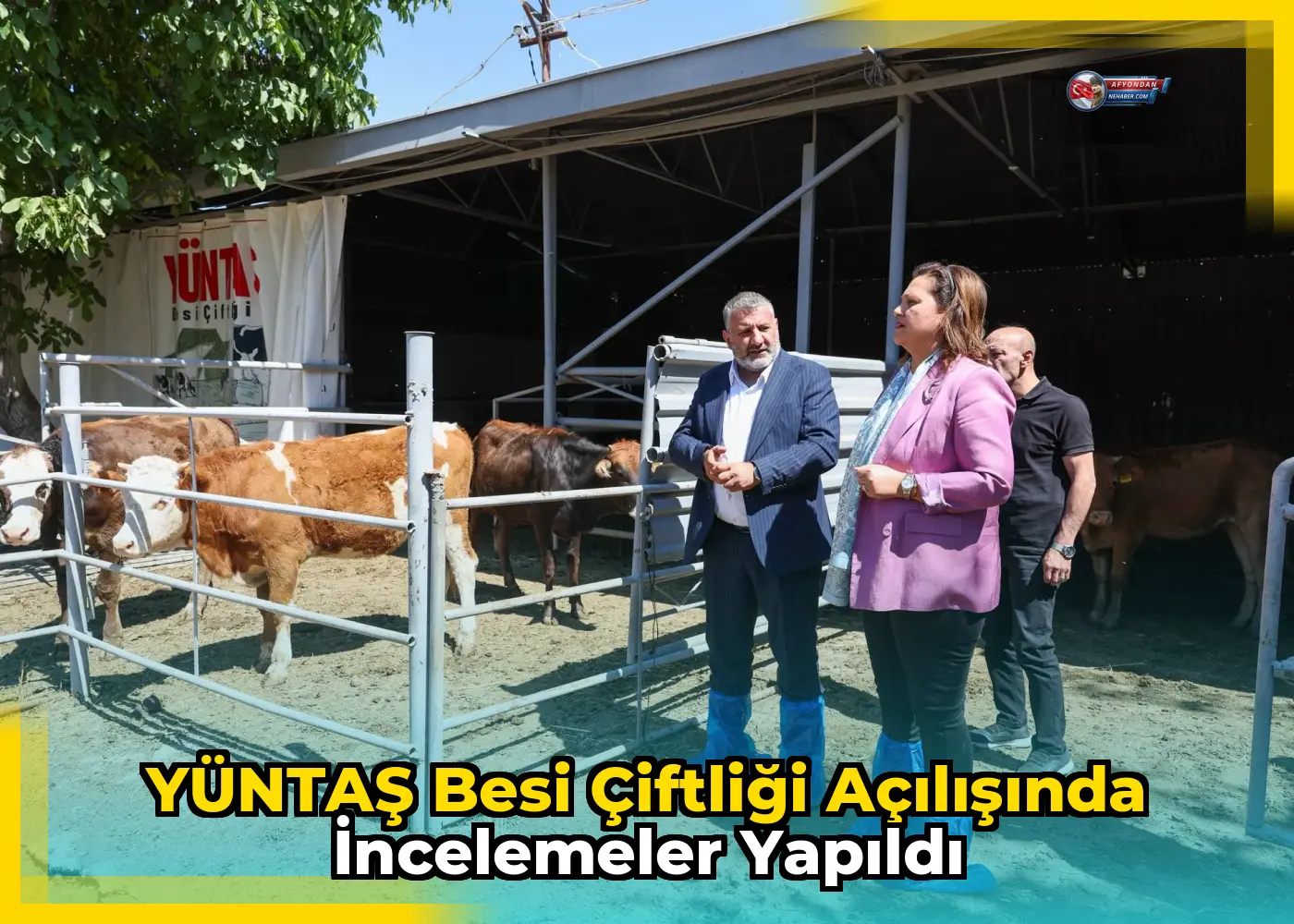 YÜNTAŞ Besi Çiftliği açılışında incelemeler yapıldı