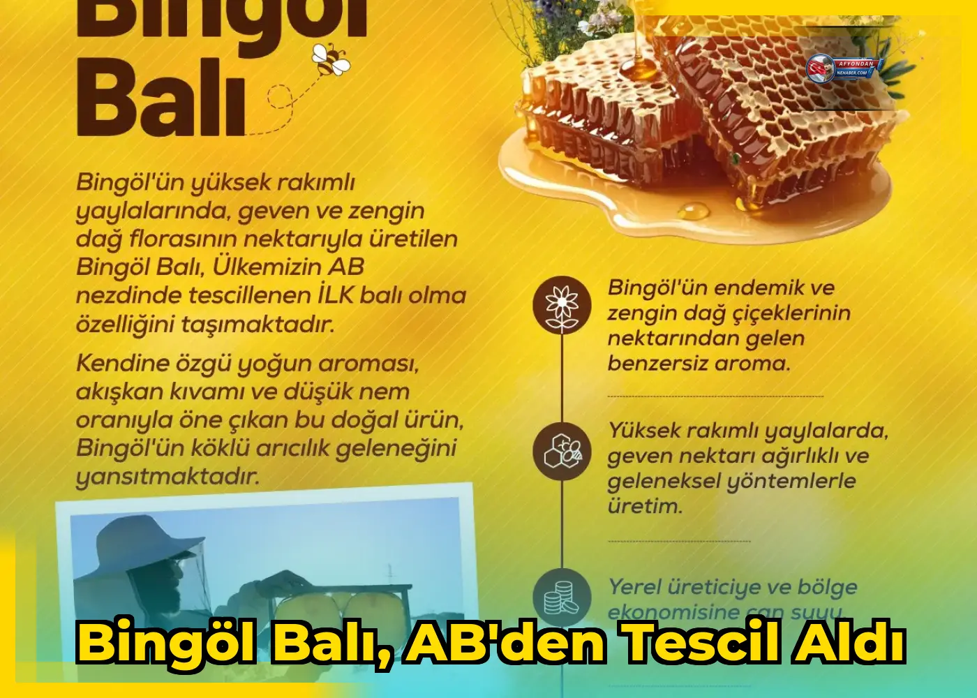 Bingöl Balı, AB'den tescil aldı