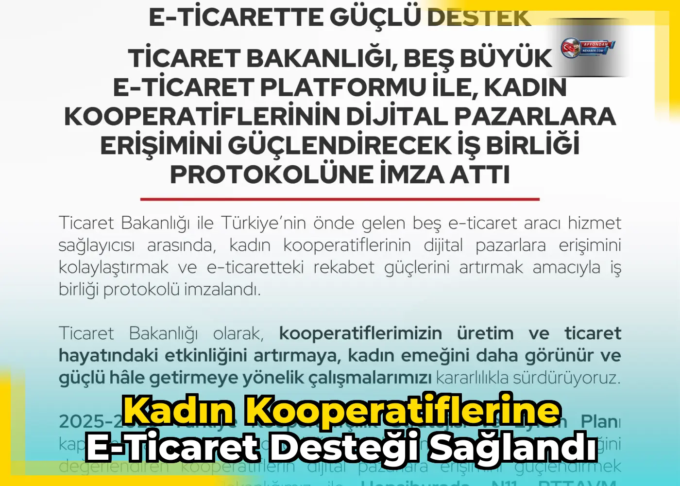 Kadın Kooperatiflerine E-Ticaret Desteği Sağlandı