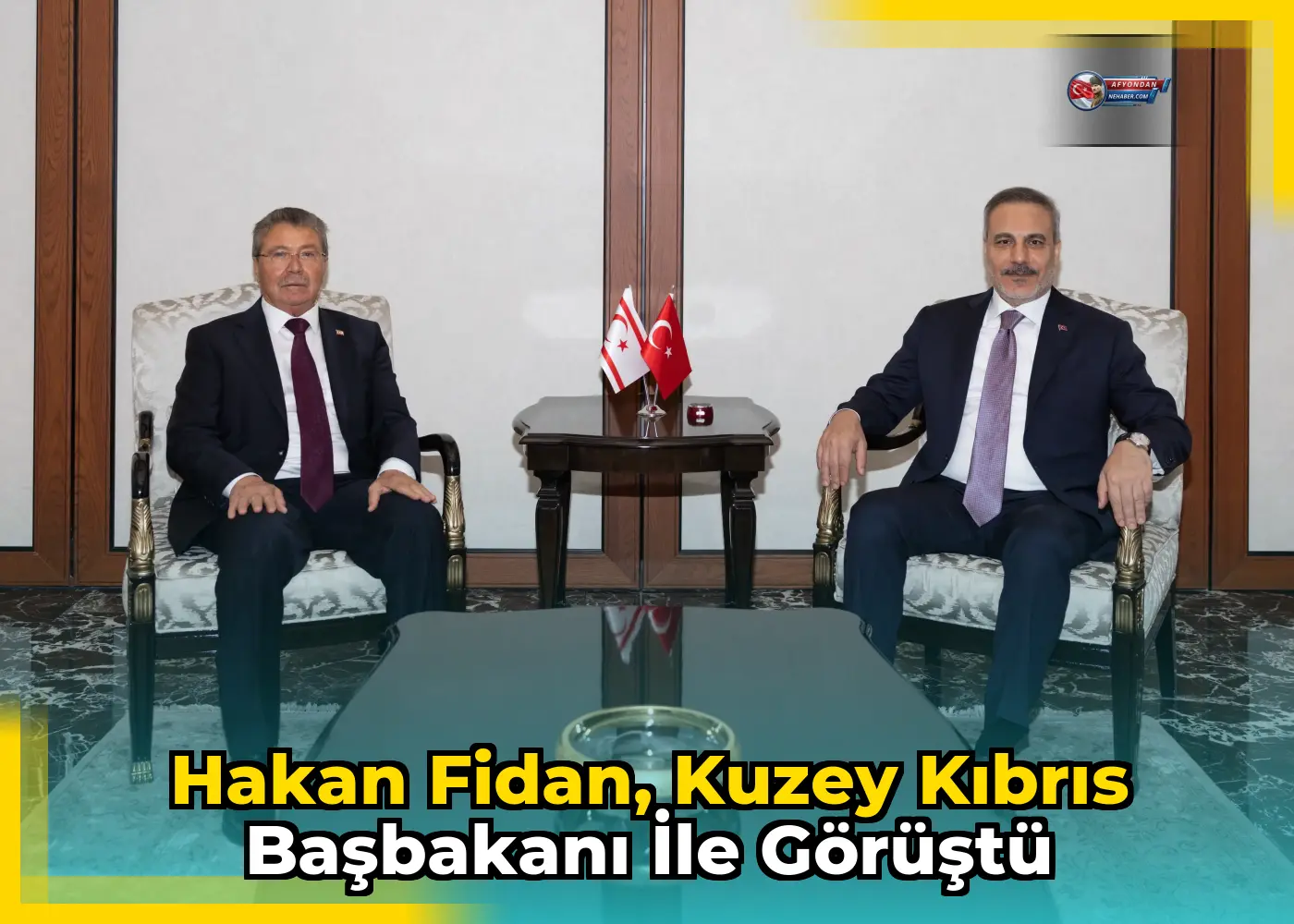 Hakan Fidan, Kuzey Kıbrıs Başbakanı ile görüştü
