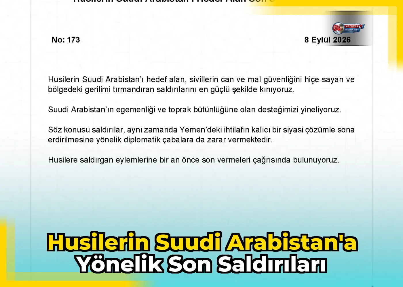 Husilerin Suudi Arabistan'a Yönelik Son Saldırıları