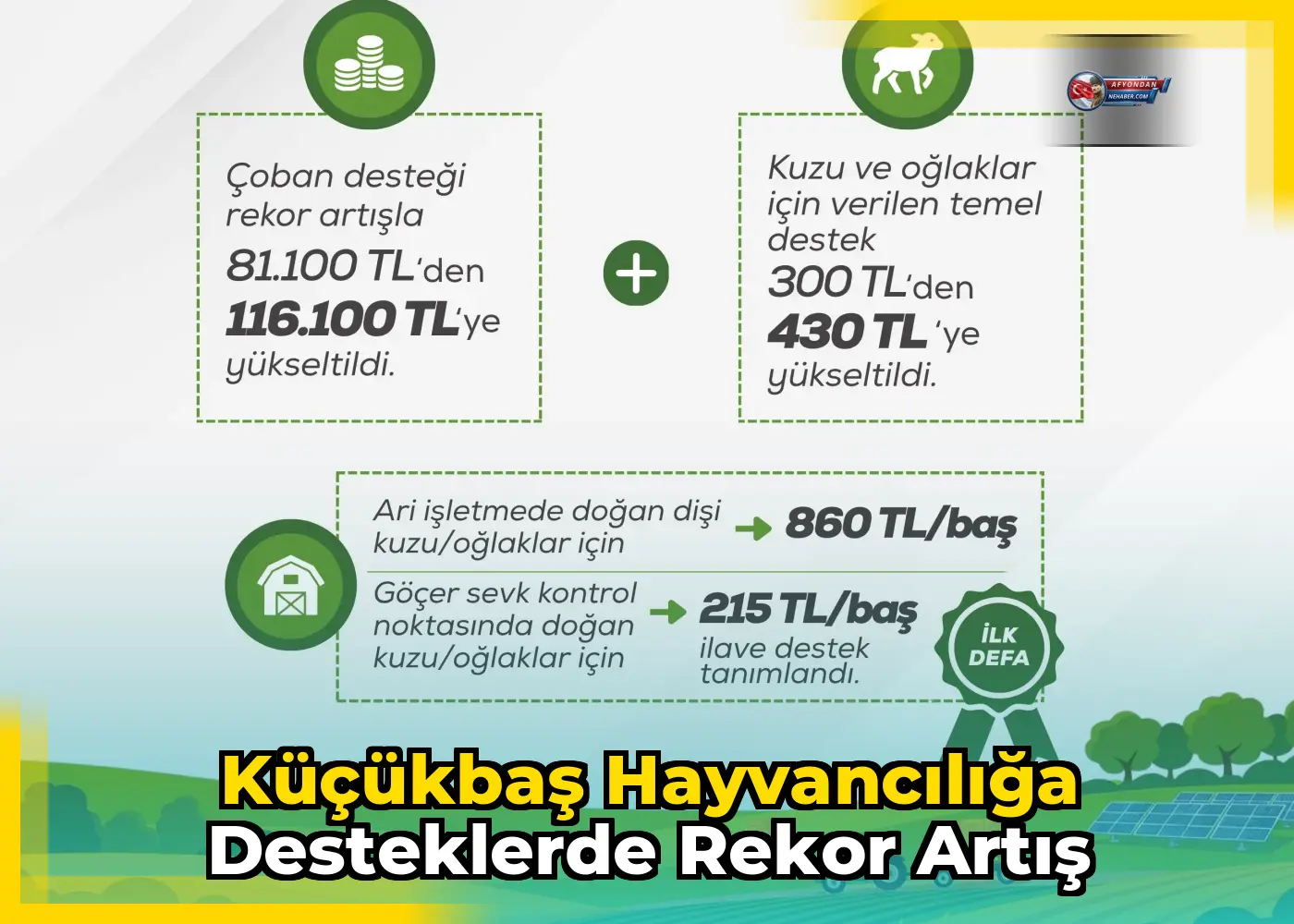 Küçükbaş hayvancılığa desteklerde rekor artış