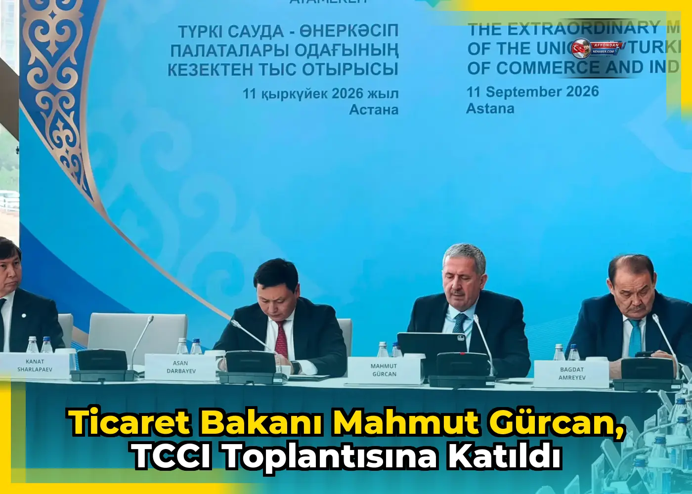 Ticaret Bakanı Mahmut Gürcan, TCCI toplantısına katıldı