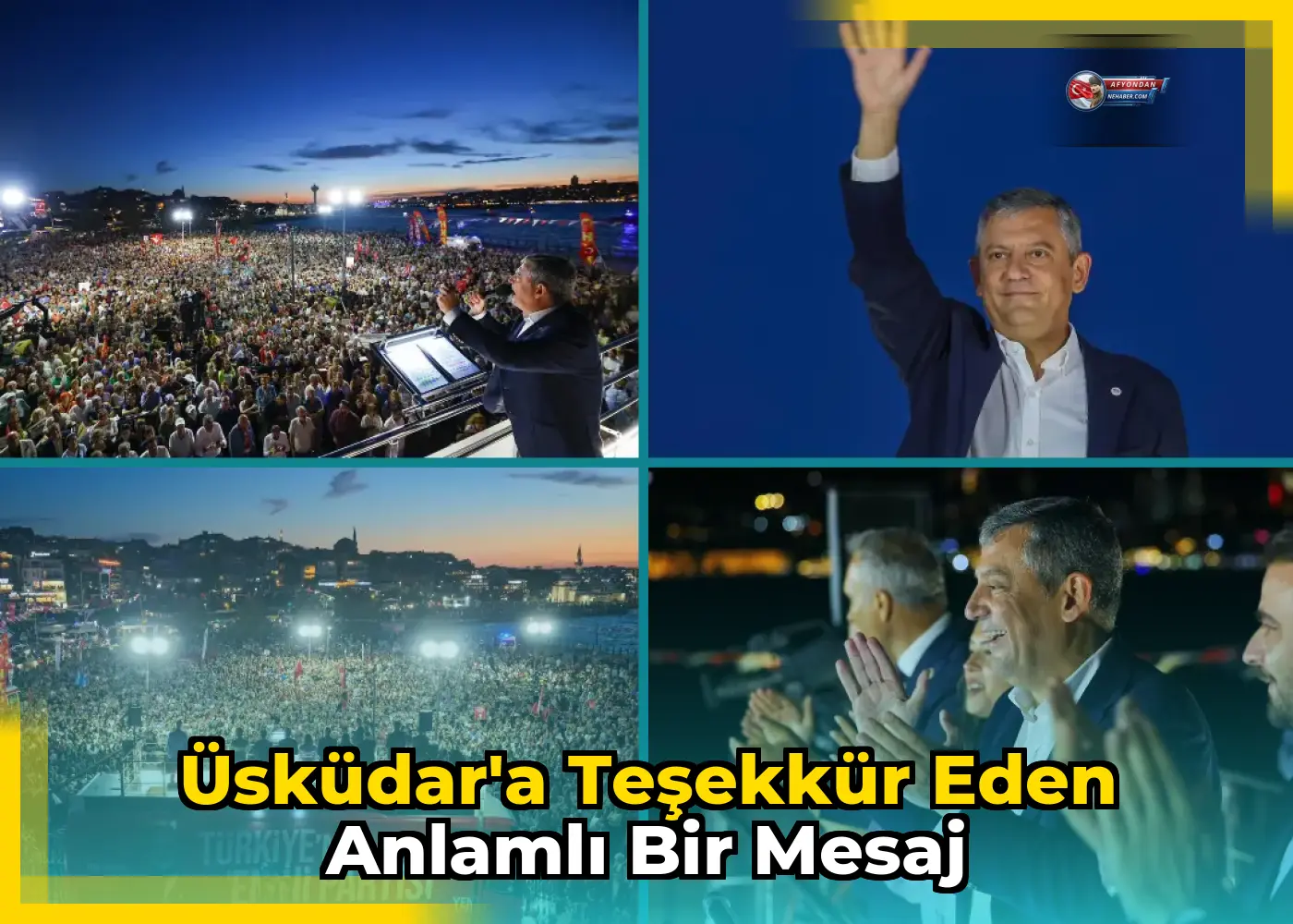 Üsküdar'a teşekkür eden anlamlı bir mesaj