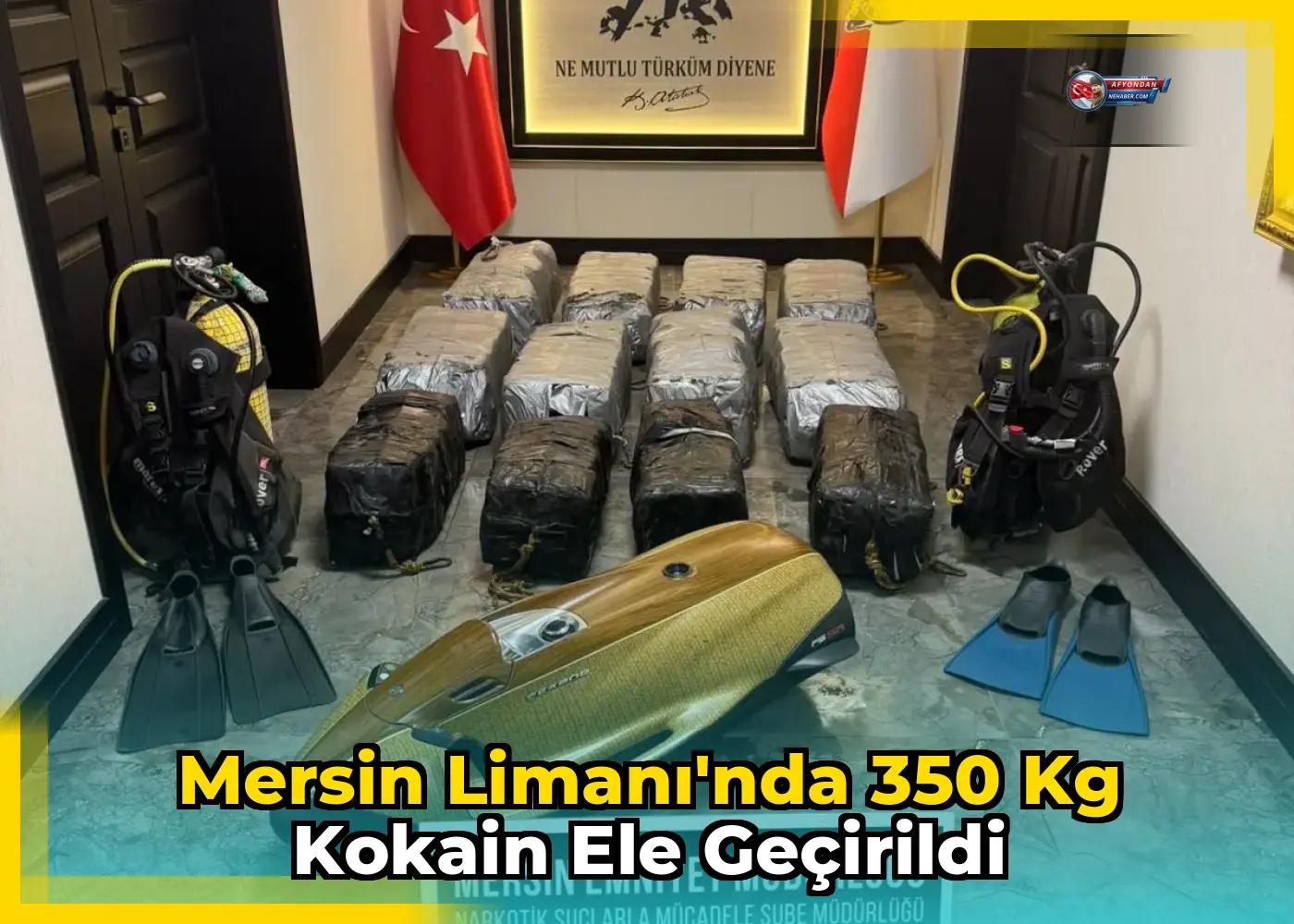Mersin Limanı'nda 350 kg kokain ele geçirildi