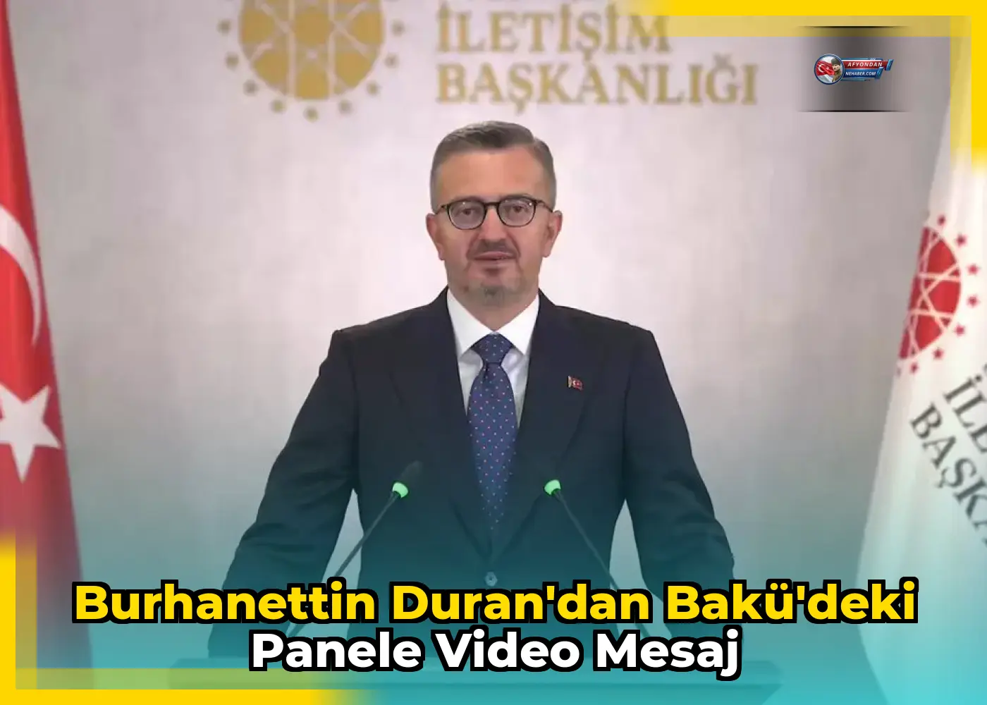 Burhanettin Duran'dan Bakü'deki Panele Video Mesaj