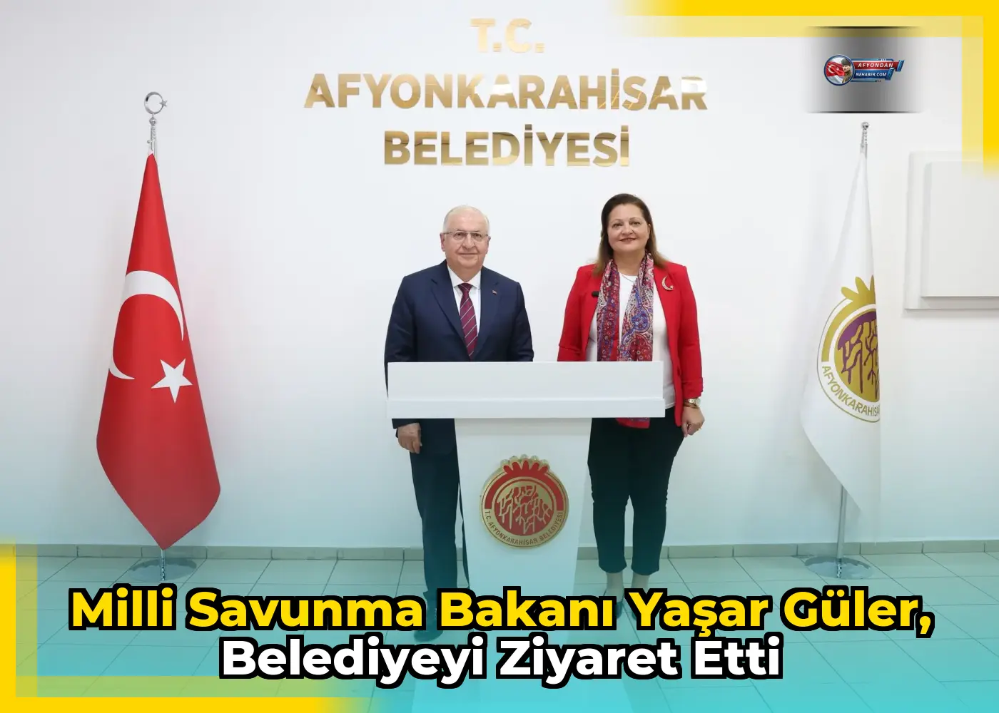 Milli Savunma Bakanı Yaşar Güler, belediyeyi ziyaret etti