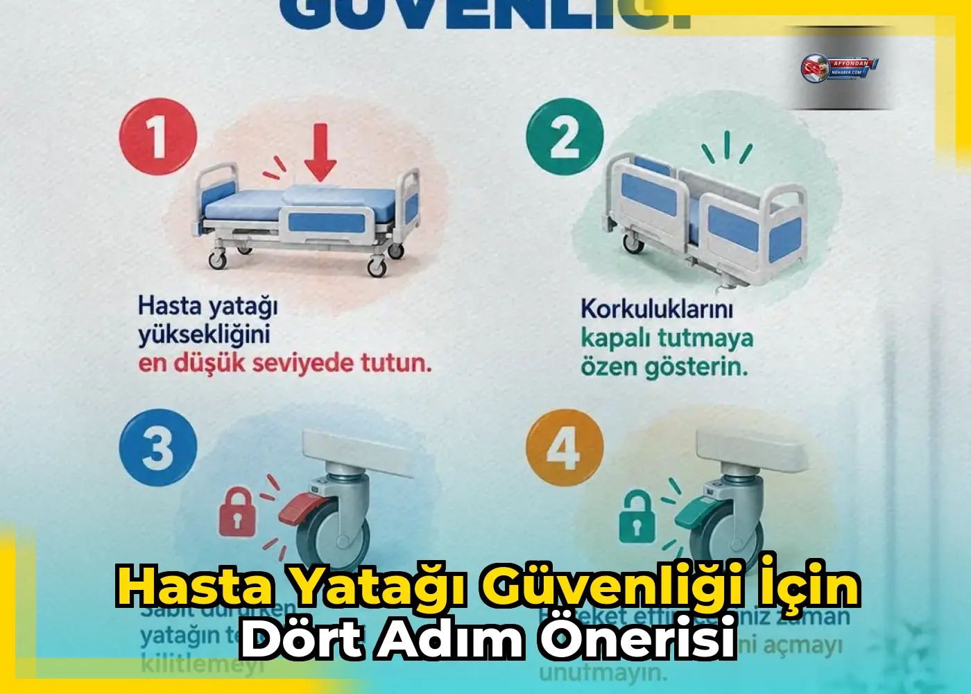 Hasta yatağı güvenliği için dört adım önerisi