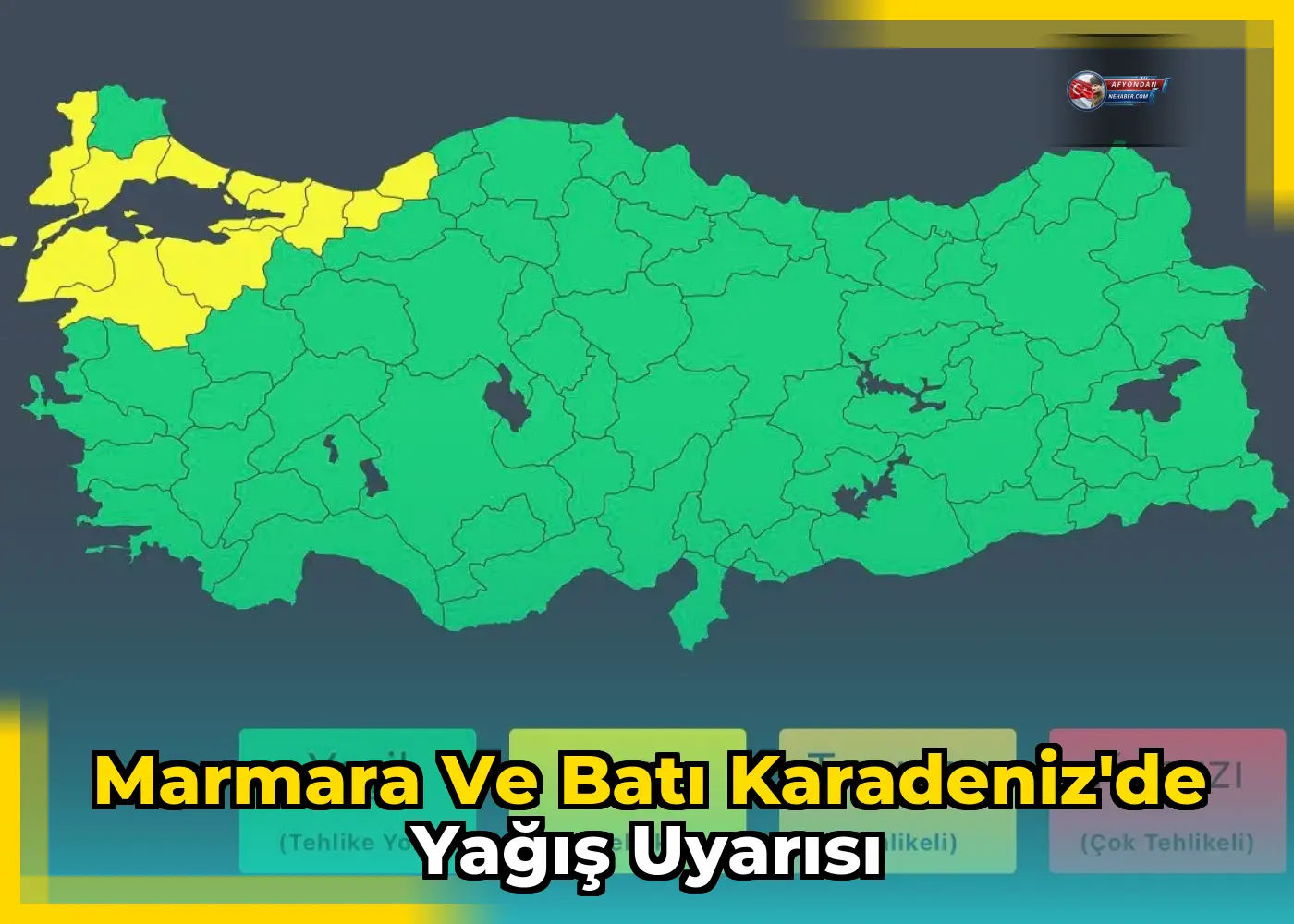 Marmara ve Batı Karadeniz'de yağış uyarısı