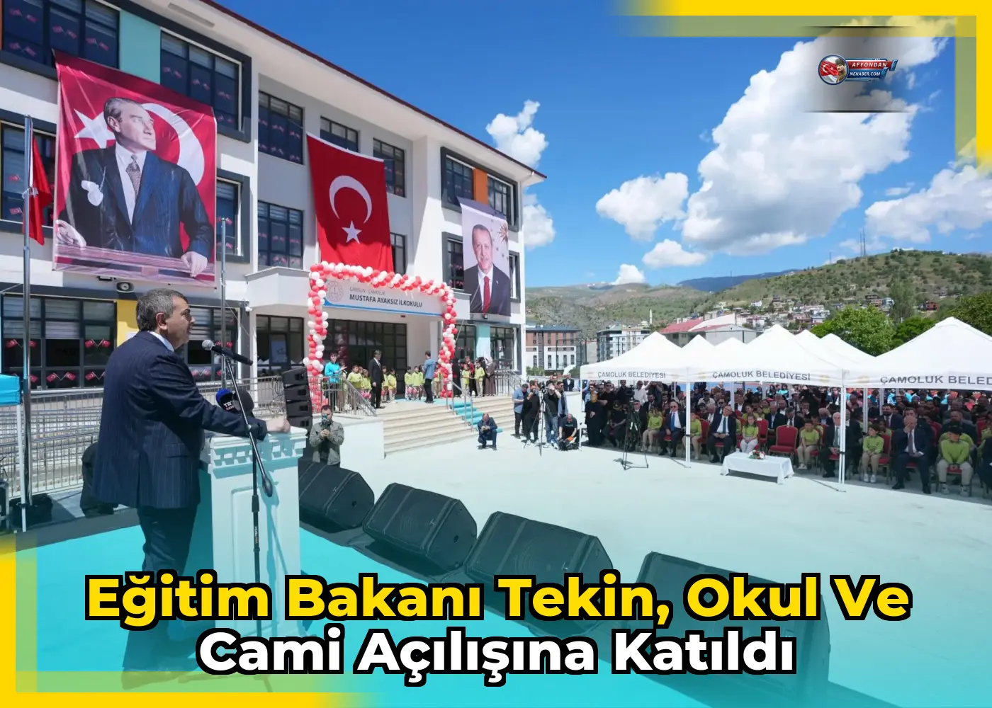 Eğitim Bakanı Tekin, okul ve cami açılışına katıldı