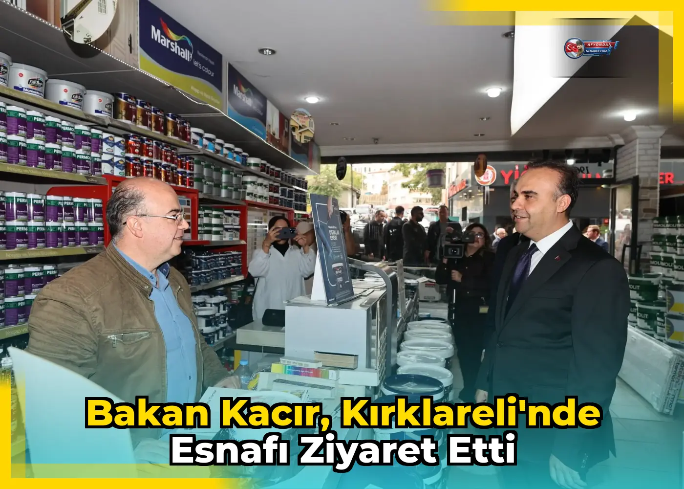 Bakan Kacır, Kırklareli'nde esnafı ziyaret etti