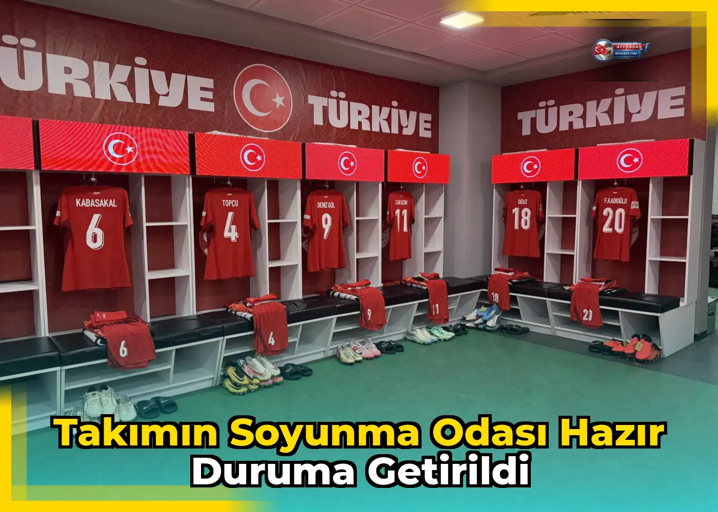 Takımın soyunma odası hazır duruma getirildi