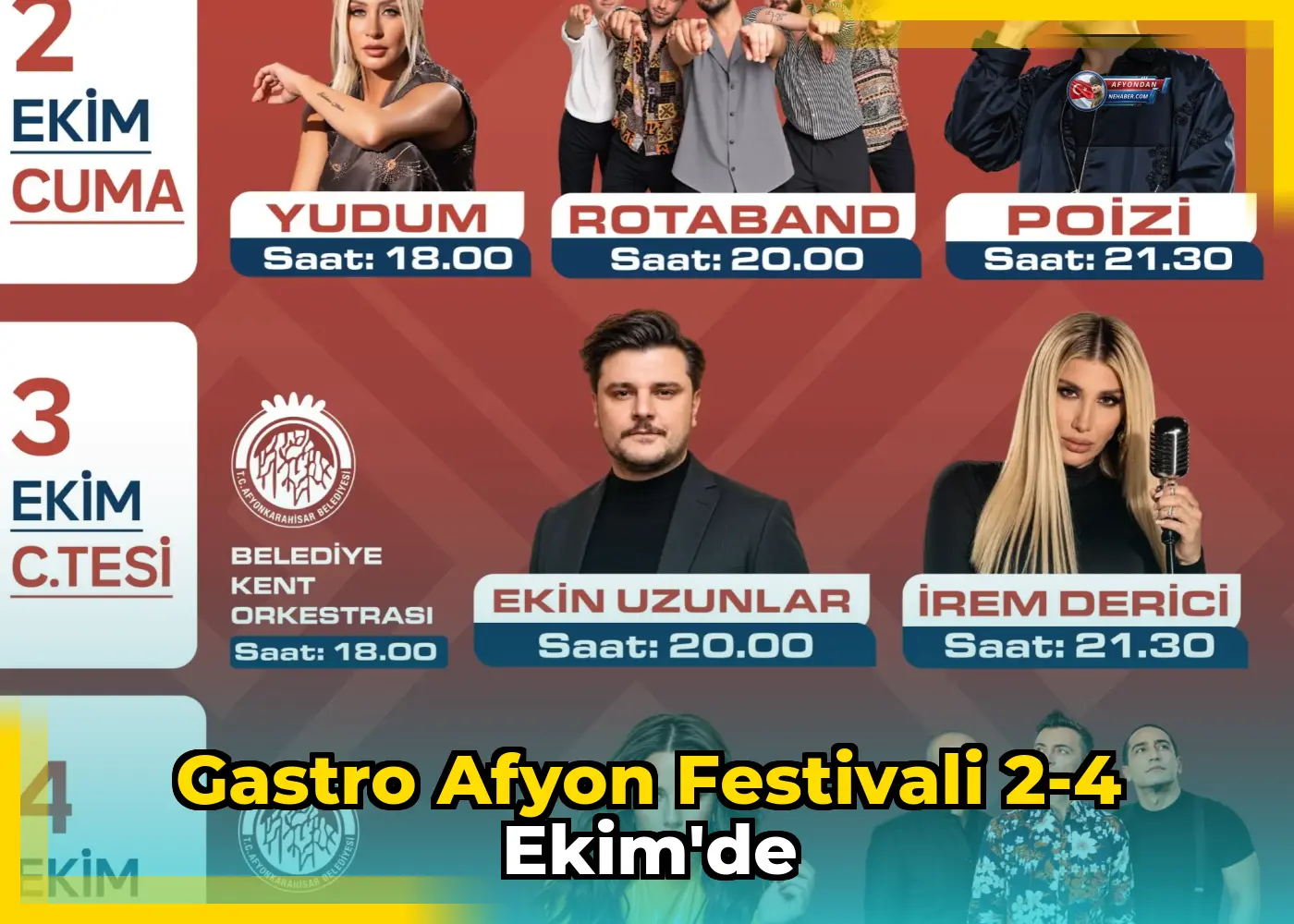 Gastro Afyon Festivali 2-4 Ekim'de