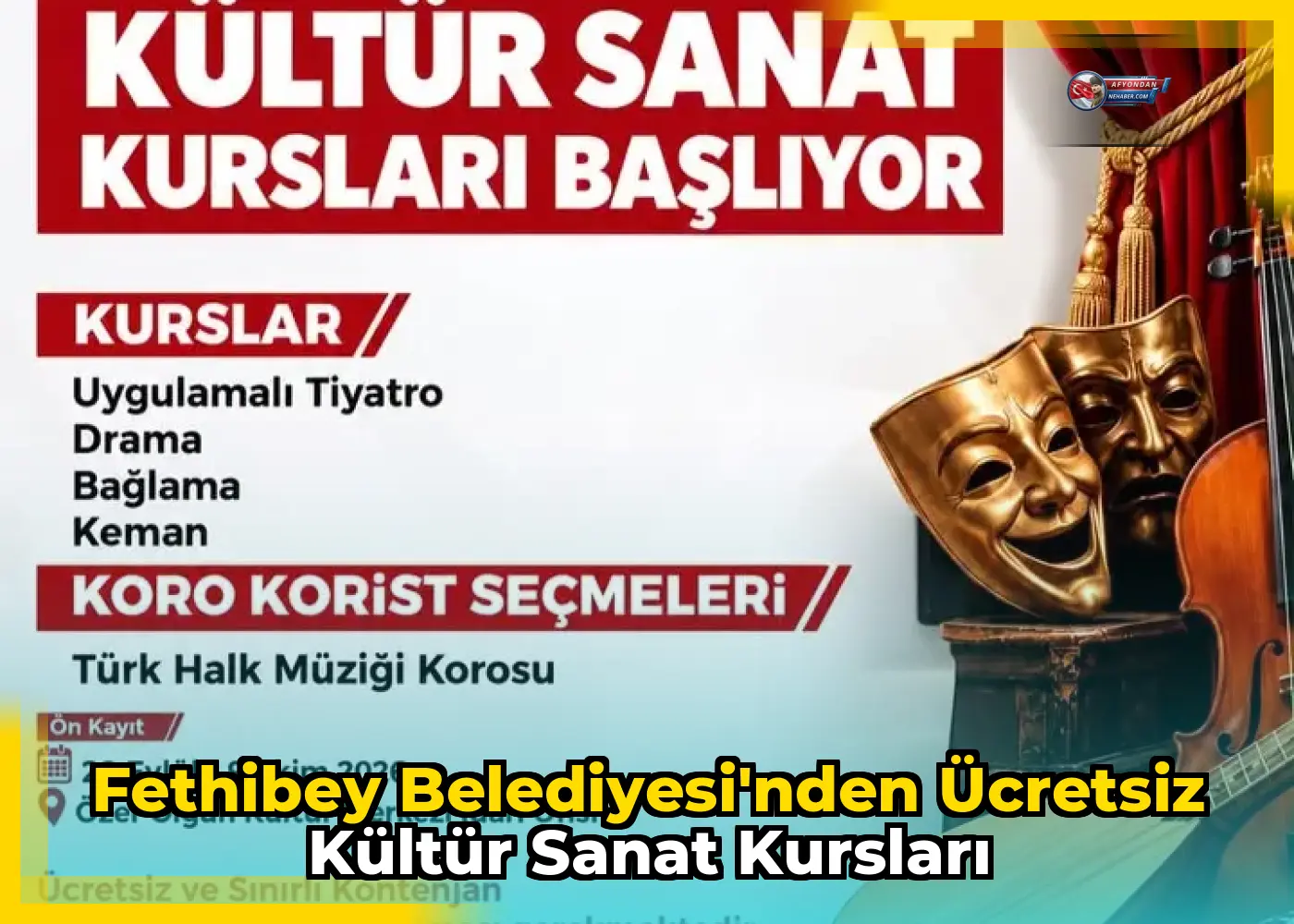 Fethibey Belediyesi'nden Ücretsiz Kültür Sanat Kursları