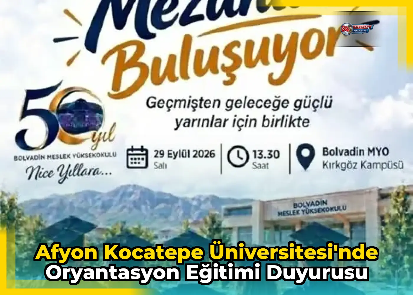 Afyon Kocatepe Üniversitesi'nde Oryantasyon Eğitimi Duyurusu