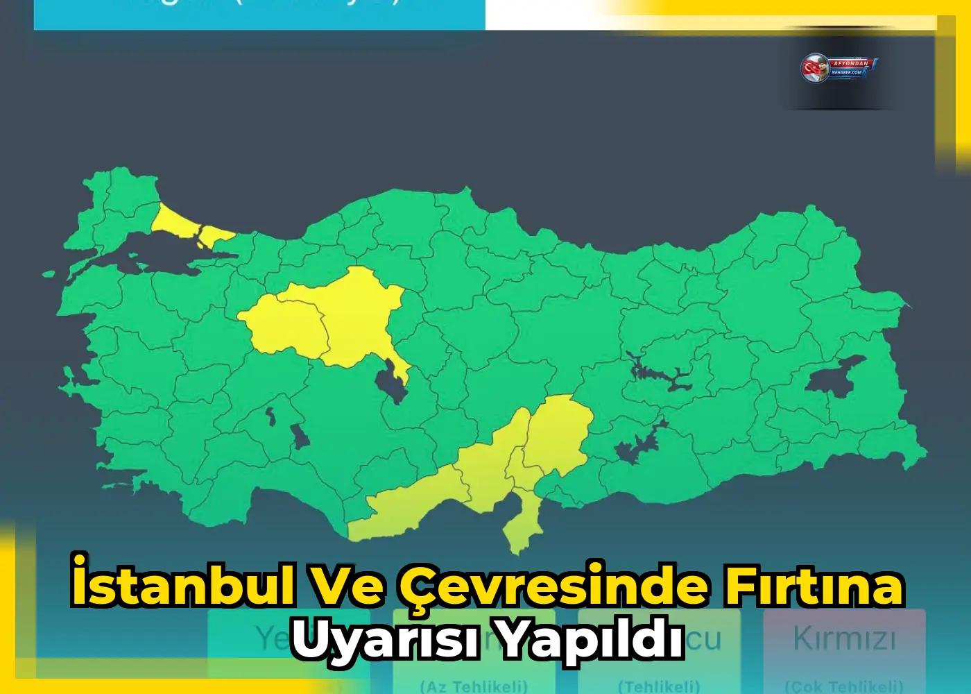 İstanbul ve çevresinde fırtına uyarısı yapıldı