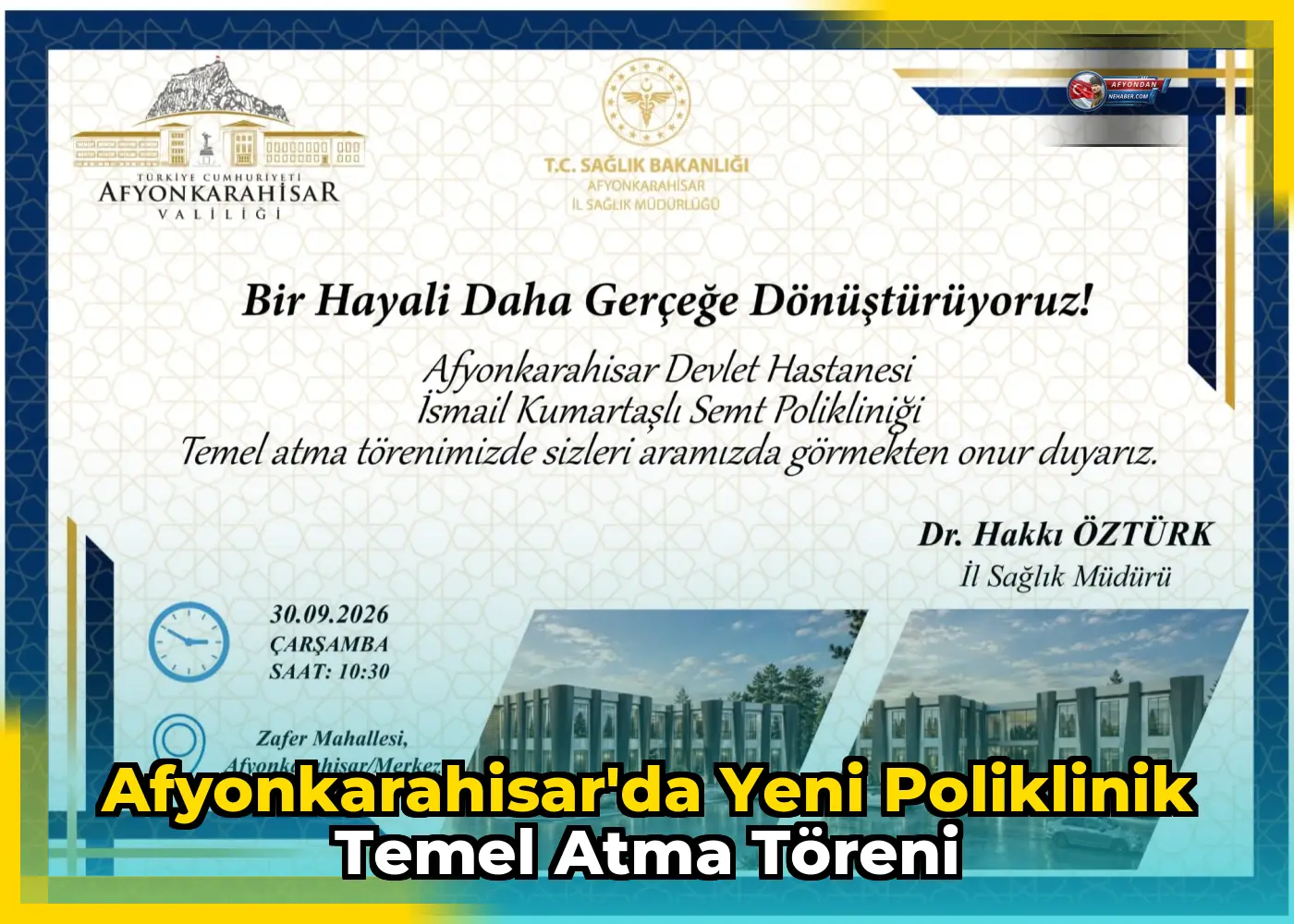 Afyonkarahisar'da yeni poliklinik temel atma töreni