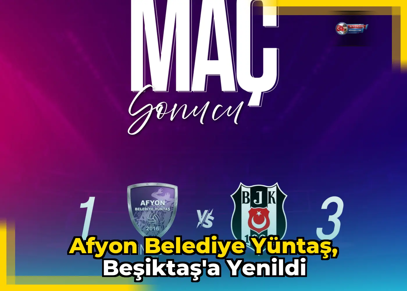 Afyon Belediye Yüntaş, Beşiktaş'a Yenildi