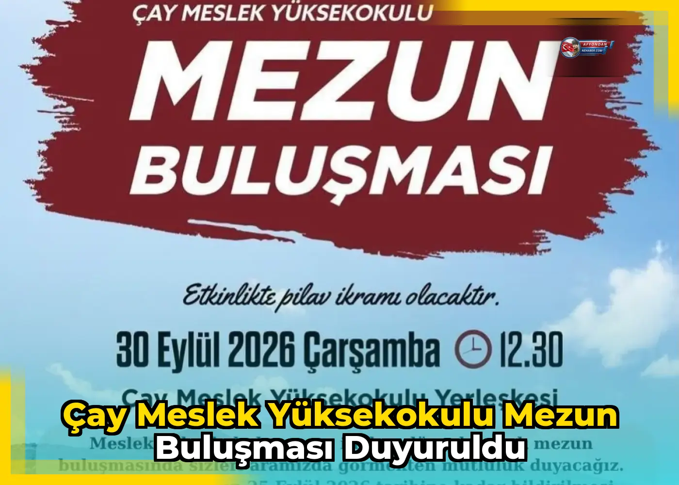 Çay Meslek Yüksekokulu Mezun Buluşması Duyuruldu
