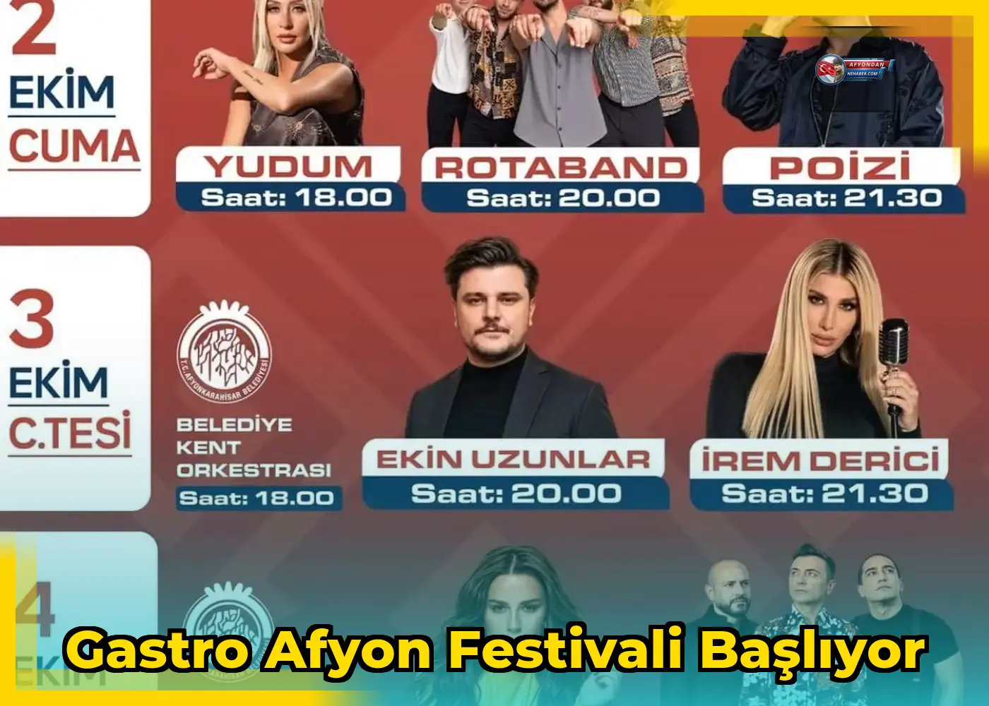 Gastro Afyon Festivali Başlıyor