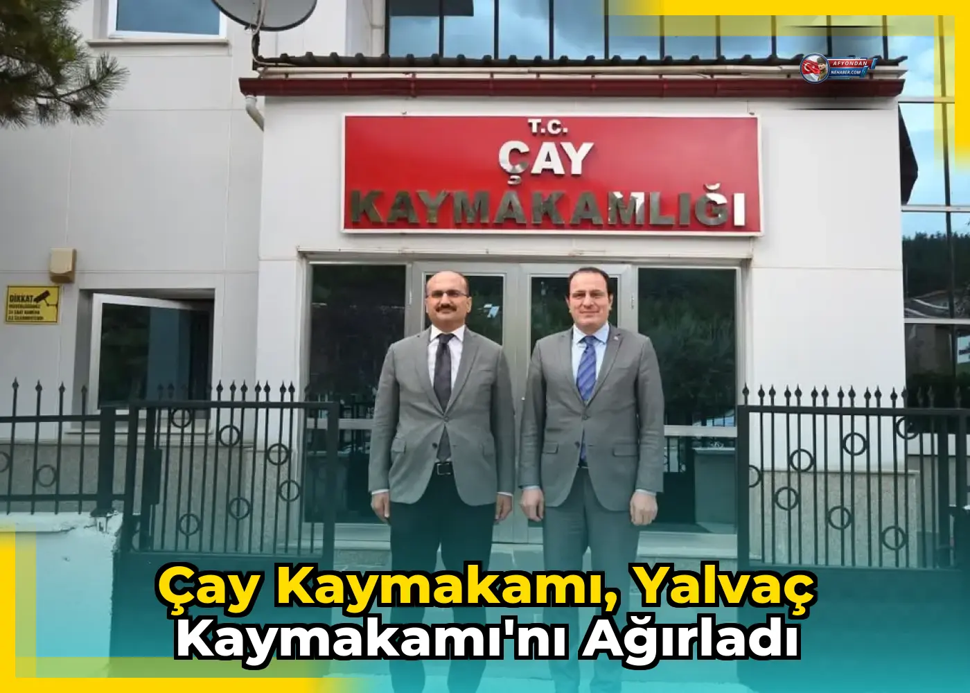 Çay Kaymakamı, Yalvaç Kaymakamı'nı Ağırladı