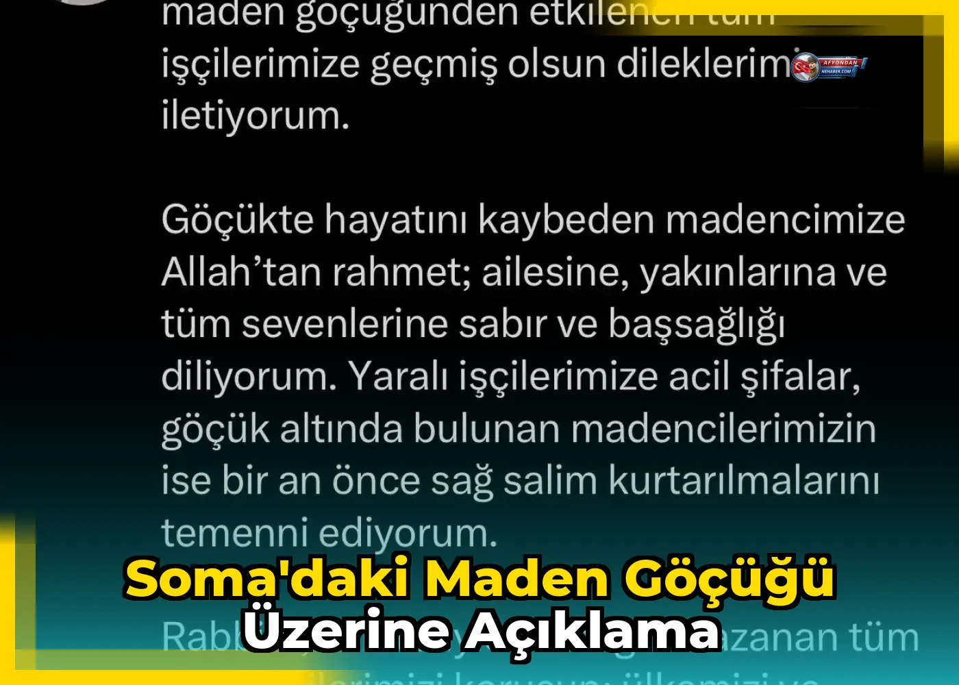 Soma'daki Maden Göçüğü Üzerine Açıklama