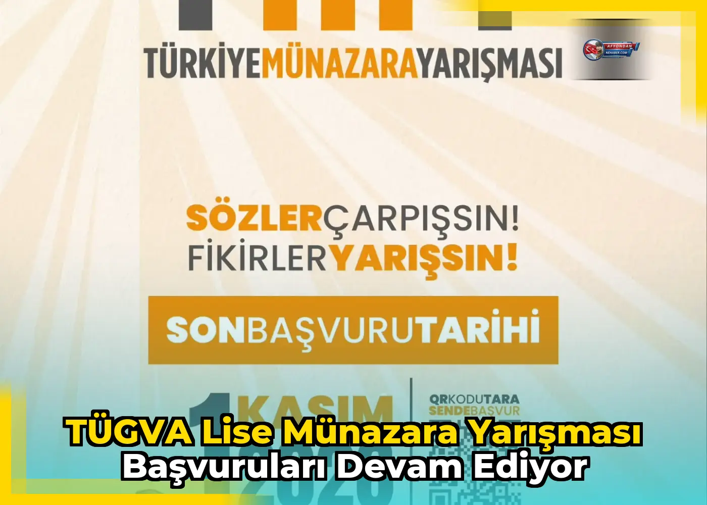 TÜGVA Lise Münazara Yarışması Başvuruları Devam Ediyor