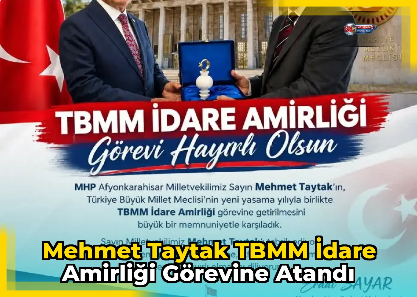 Mehmet Taytak TBMM İdare Amirliği görevine atandı