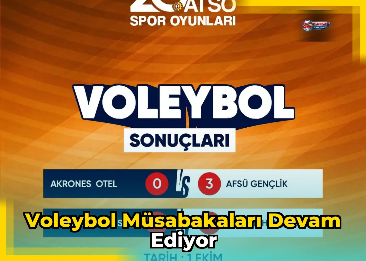 Voleybol Müsabakaları Devam Ediyor