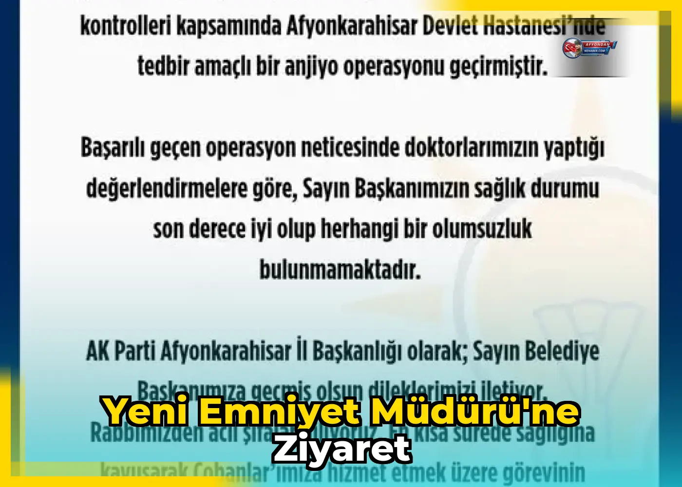 Yeni Emniyet Müdürü'ne Ziyaret