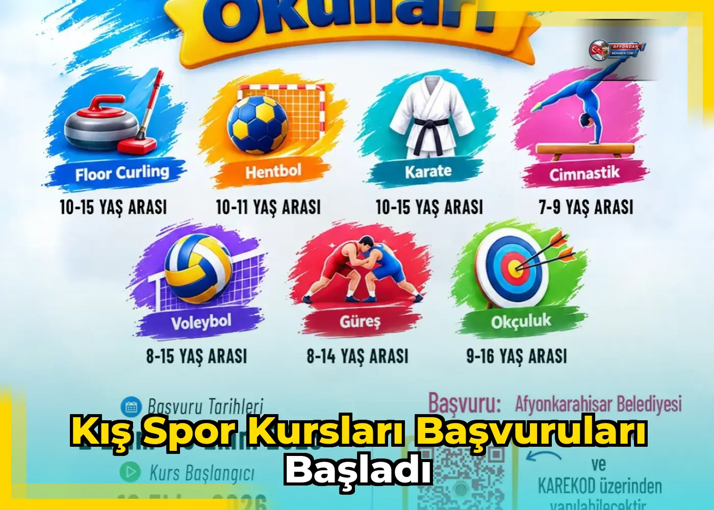 Kış Spor Kursları Başvuruları Başladı