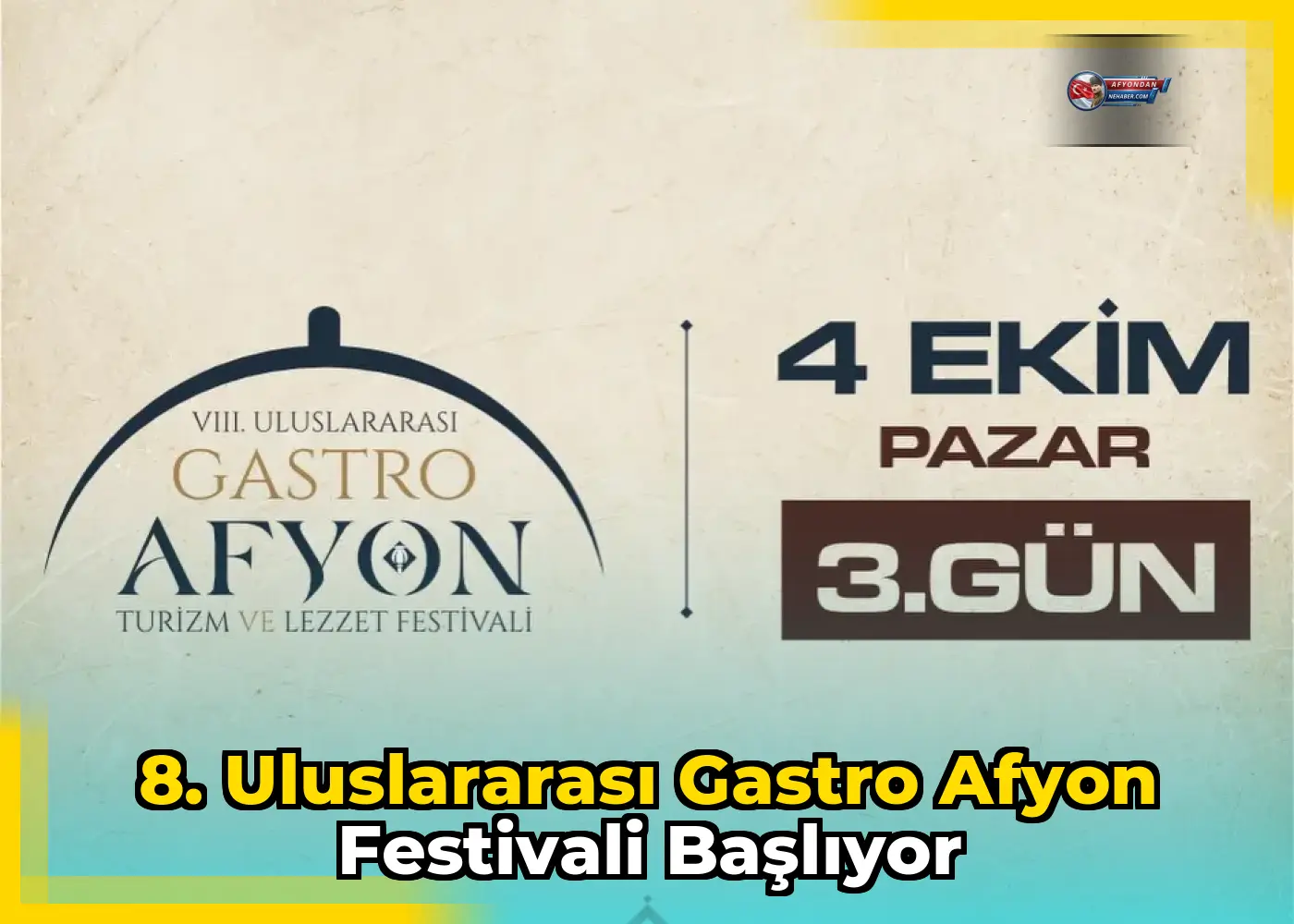 8. Uluslararası Gastro Afyon Festivali Başlıyor