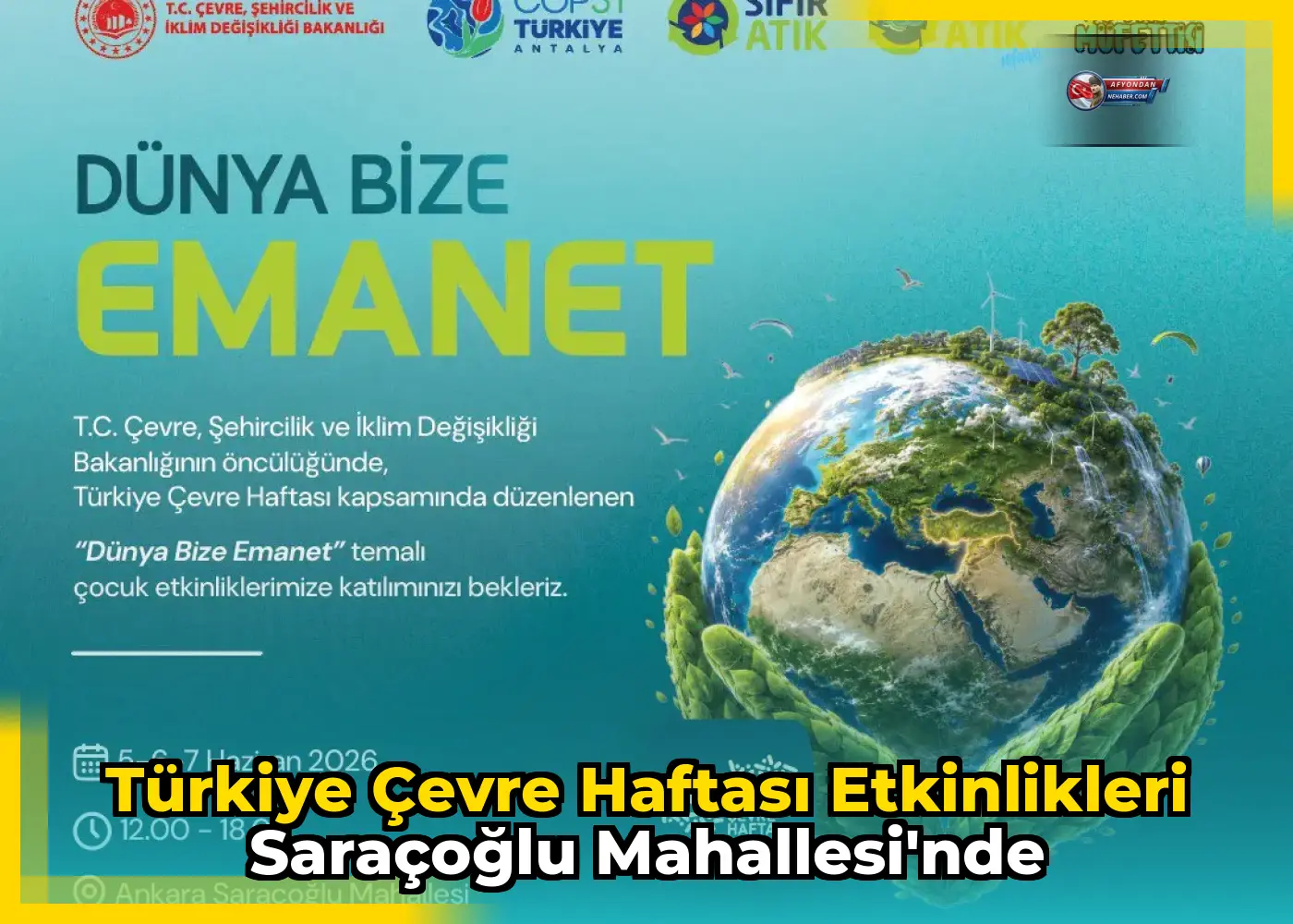 Türkiye Çevre Haftası etkinlikleri Saraçoğlu Mahallesi'nde