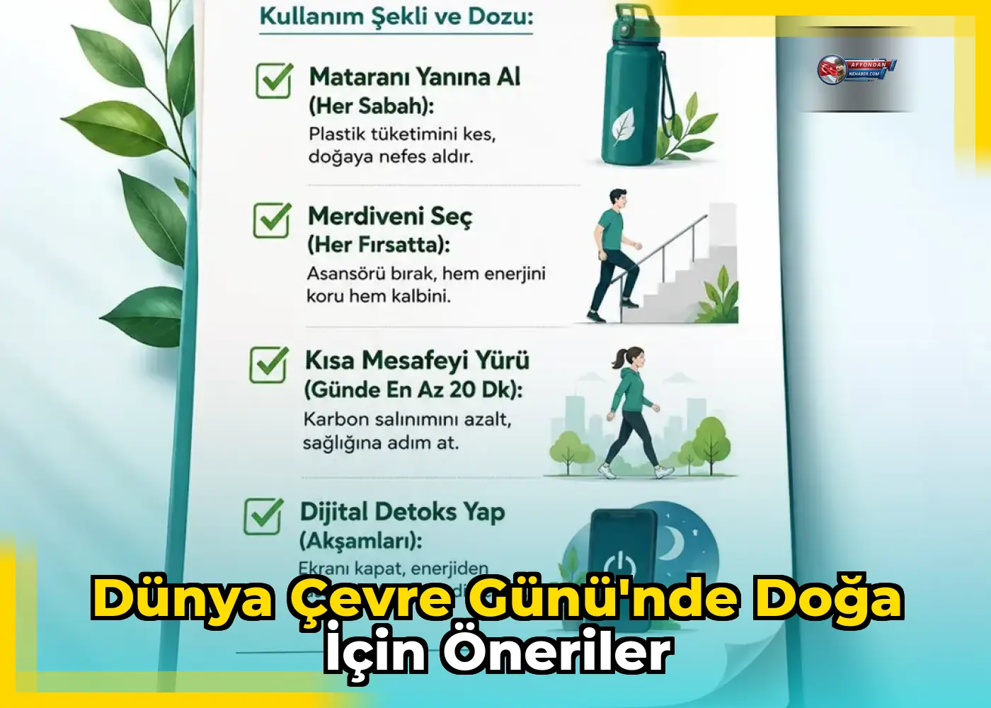 Dünya Çevre Günü'nde doğa için öneriler