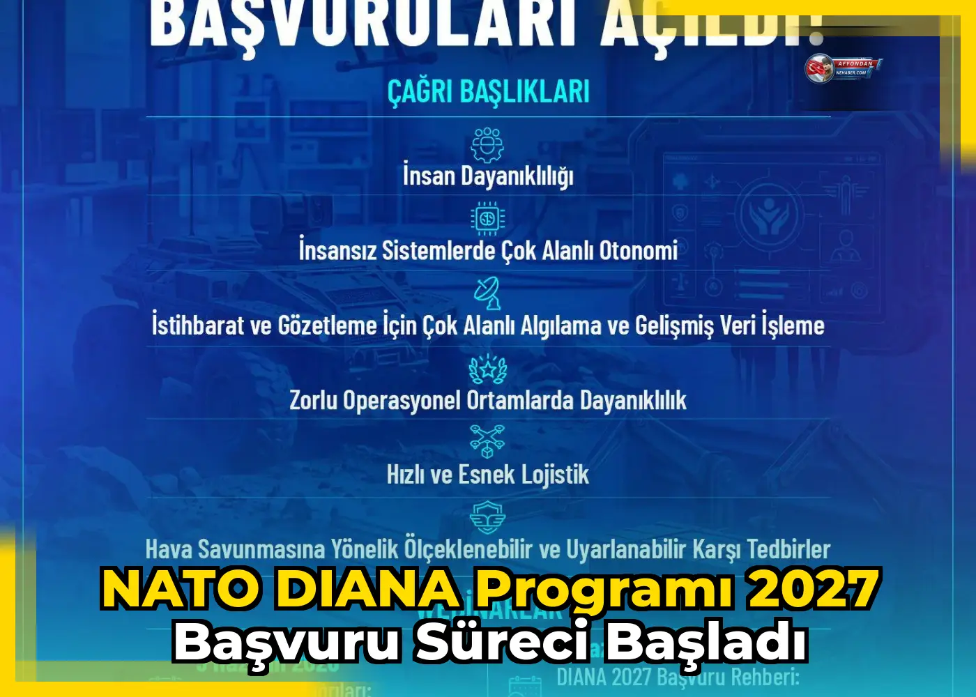 NATO DIANA Programı 2027 başvuru süreci başladı
