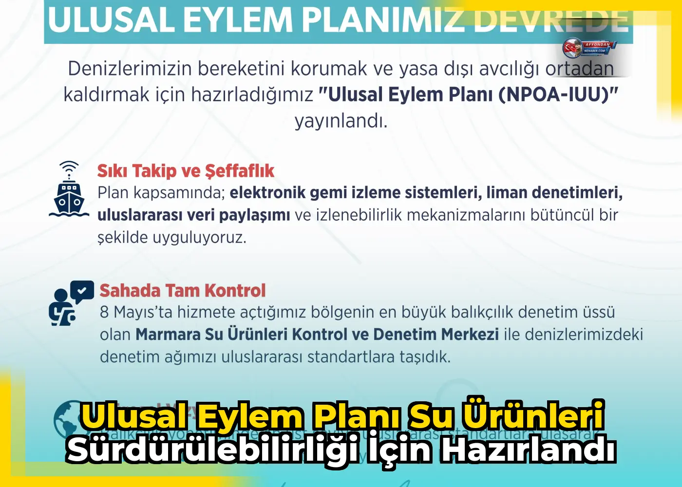 Ulusal Eylem Planı su ürünleri sürdürülebilirliği için hazırlandı