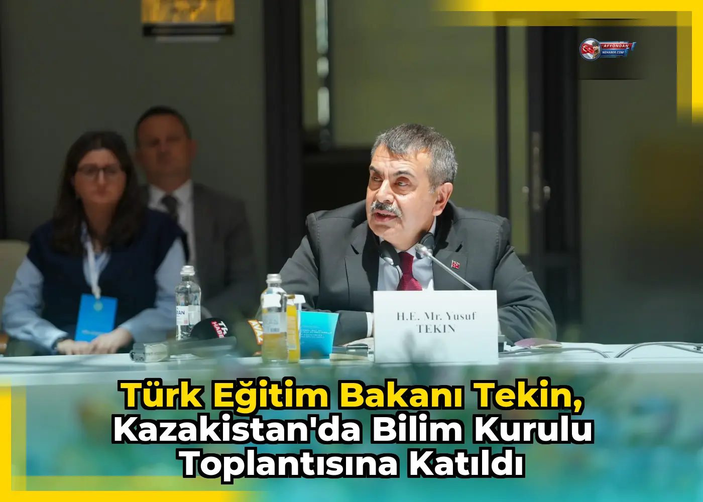 Türk Eğitim Bakanı Tekin, Kazakistan'da Bilim Kurulu Toplantısına Katıldı