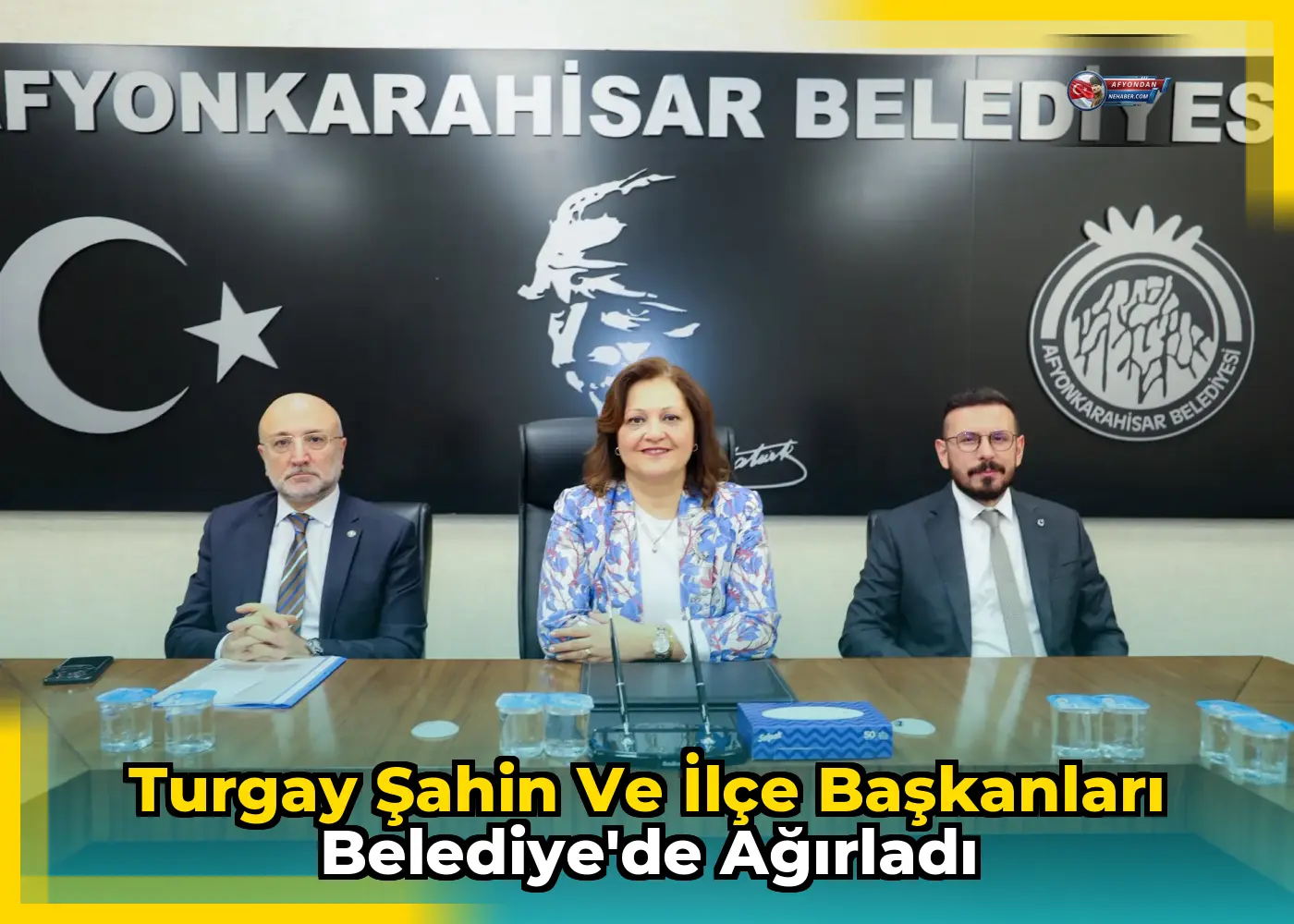 Turgay Şahin ve İlçe Başkanları Belediye'de Ağırladı