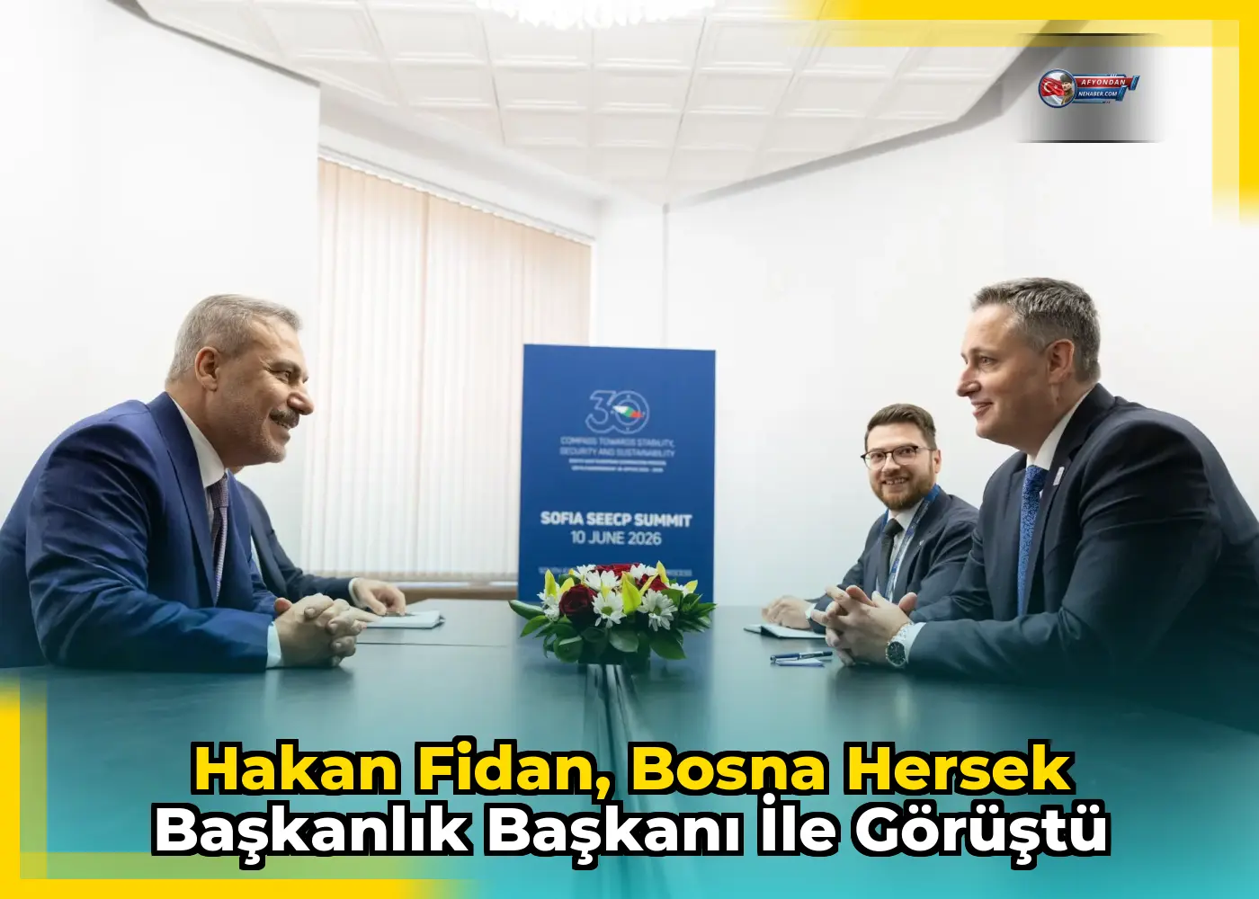 Hakan Fidan, Bosna Hersek Başkanlık Başkanı ile görüştü