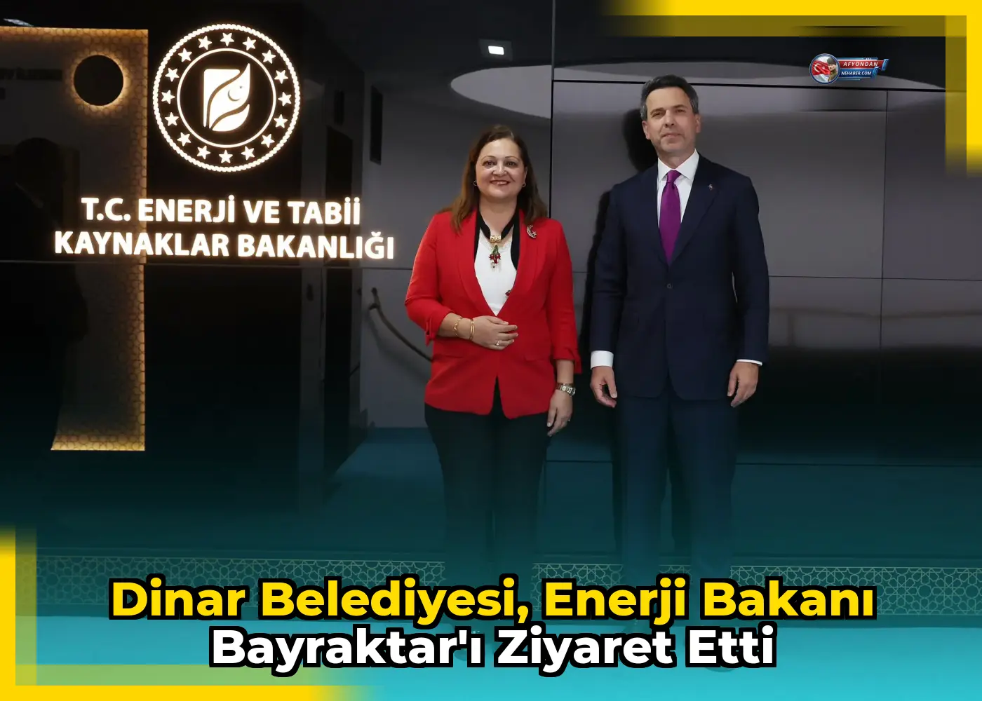 Dinar Belediyesi, Enerji Bakanı Bayraktar'ı Ziyaret Etti