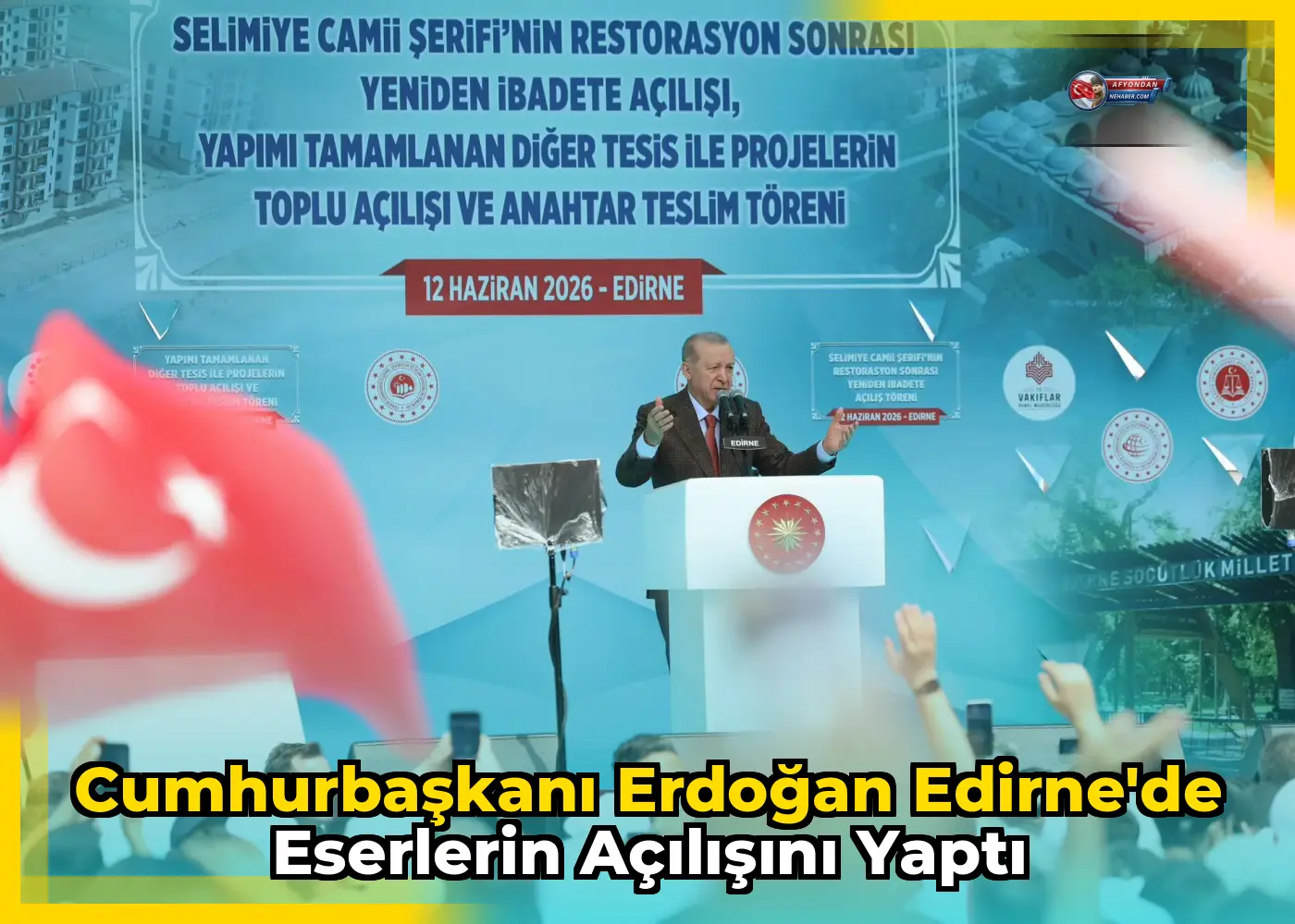 Cumhurbaşkanı Erdoğan Edirne'de eserlerin açılışını yaptı