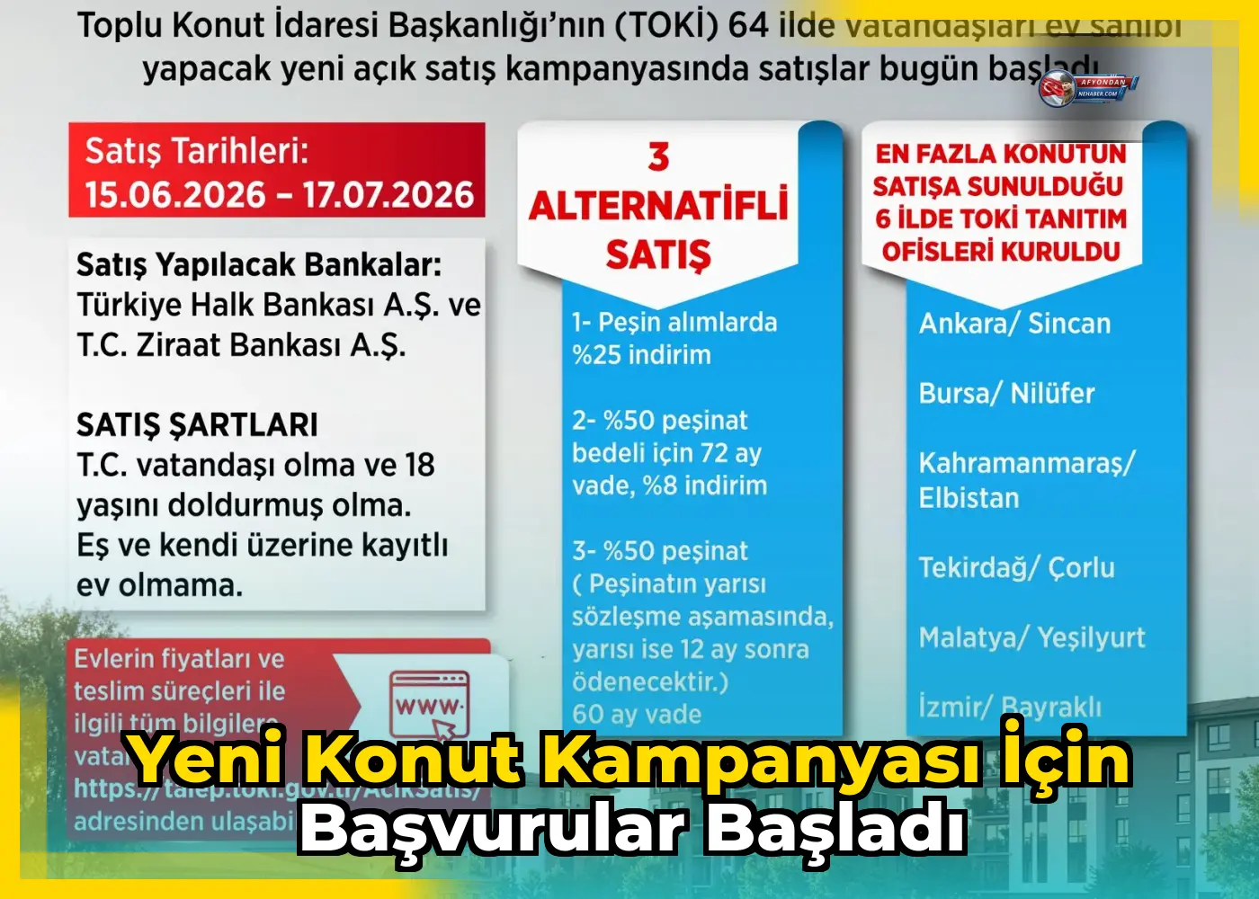 Yeni konut kampanyası için başvurular başladı