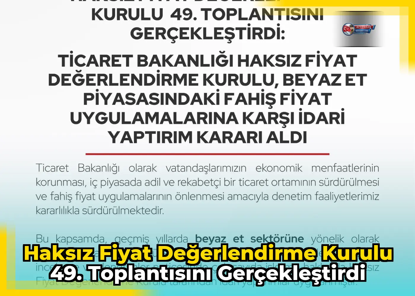 Haksız Fiyat Değerlendirme Kurulu 49. toplantısını gerçekleştirdi