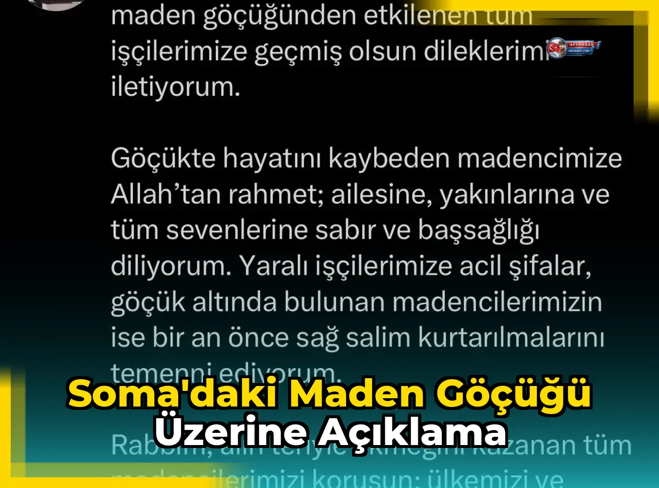 Soma'daki Maden Göçüğü Üzerine Açıklama