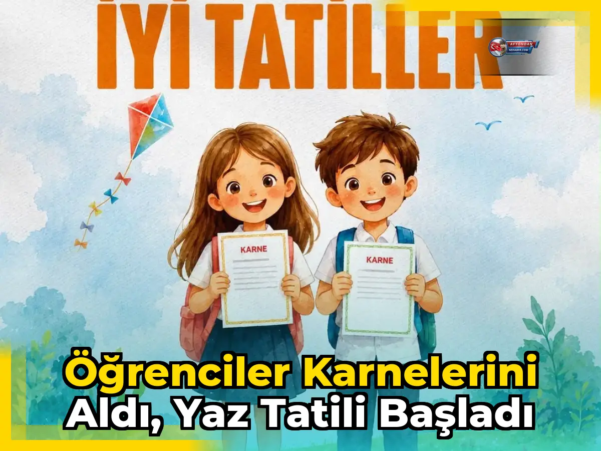 Öğrenciler karnelerini aldı, yaz tatili başladı