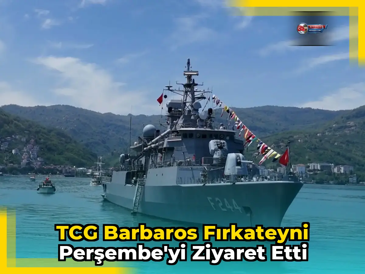 TCG Barbaros Fırkateyni Perşembe'yi Ziyaret Etti