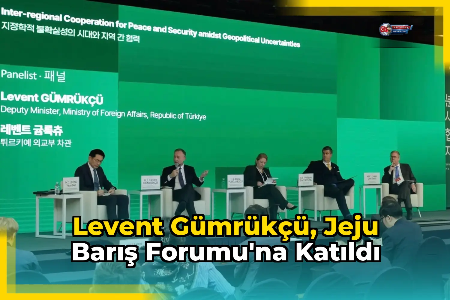 Levent Gümrükçü, Jeju Barış Forumu'na katıldı