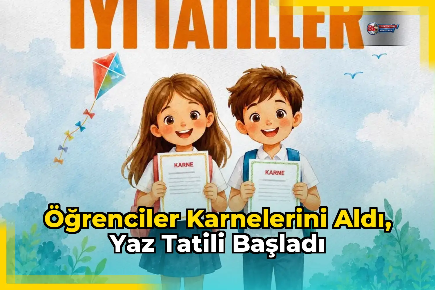 Öğrenciler karnelerini aldı, yaz tatili başladı